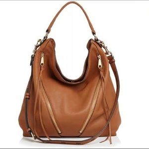 Rebecca Minkoff Moto Hobo leather bag almond